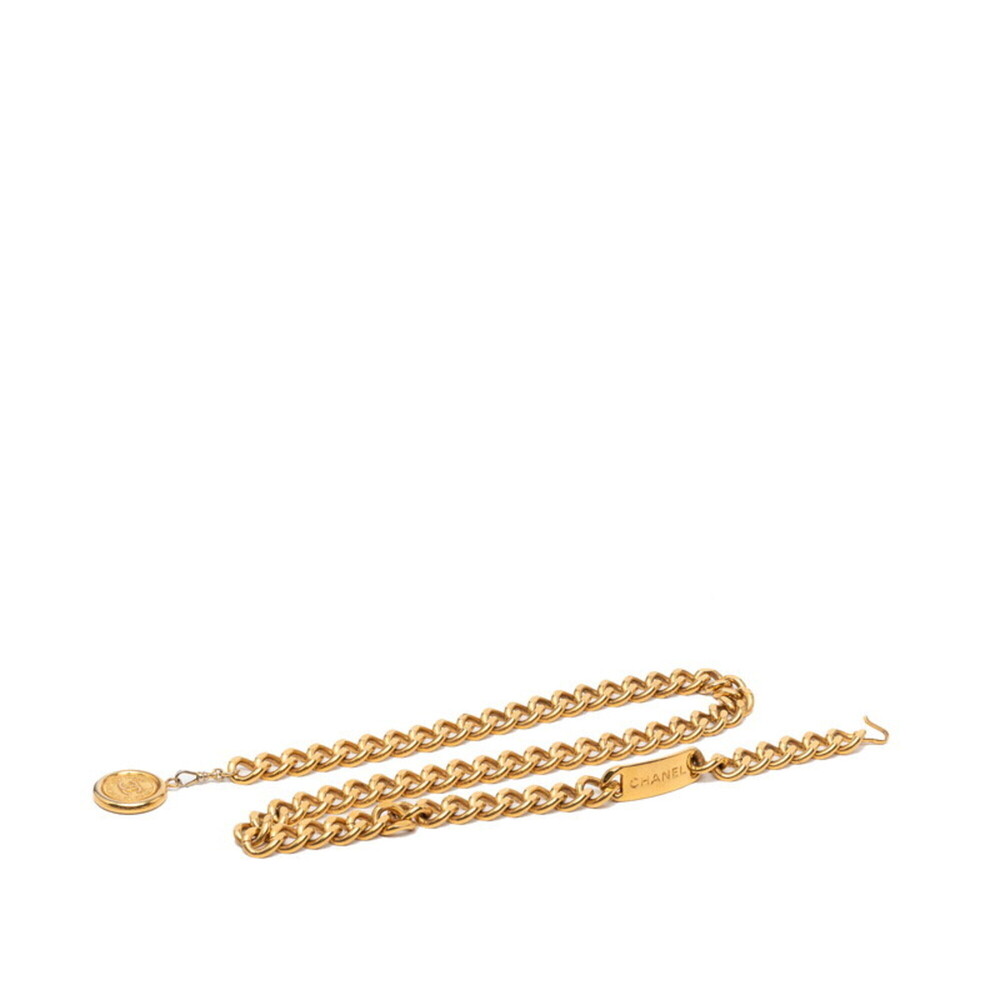 Chanel Vintage Logo Chain Belt Gold Plated Men's CHANEL